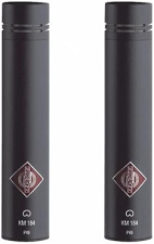 NEUMANN KM 184 MT STEREO SET CONDENSER MICROPHONES MATTE BLACK PROFESSIONAL PAIR