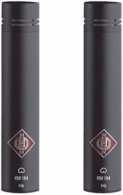 NEUMANN KM 184 MT STEREO SET CONDENSER MICROPHONES MATTE BLACK PROFESSIONAL PAIR