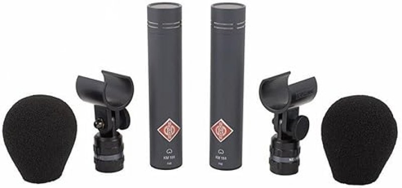 NEUMANN KM 184 MT STEREO SET CONDENSER MICROPHONES MATTE BLACK PROFESSIONAL PAIR