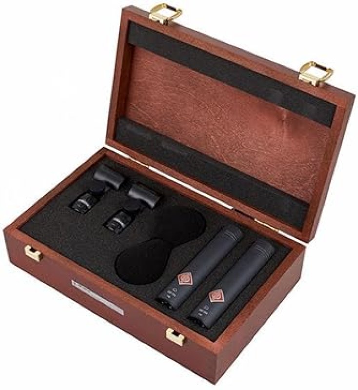 NEUMANN KM 184 MT STEREO SET CONDENSER MICROPHONES MATTE BLACK PROFESSIONAL PAIR