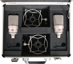 NEUMANN TLM 103 ANNIVERSARY STEREO MICROPHONE PAIR SATIN NICKEL STUDIO CONDENSER MICS