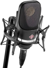 NEUMANN INSTRUMENT CONDENSER MICROPHONE BLACK STUDIO SET HIGH-QUALITY AUDIO RECORDING