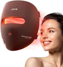 JOVS RED LIGHT THERAPY LED FACE MASK WITH NEAR-INFRARED, RECHARGEABLE ANTI-AGING DEVICE