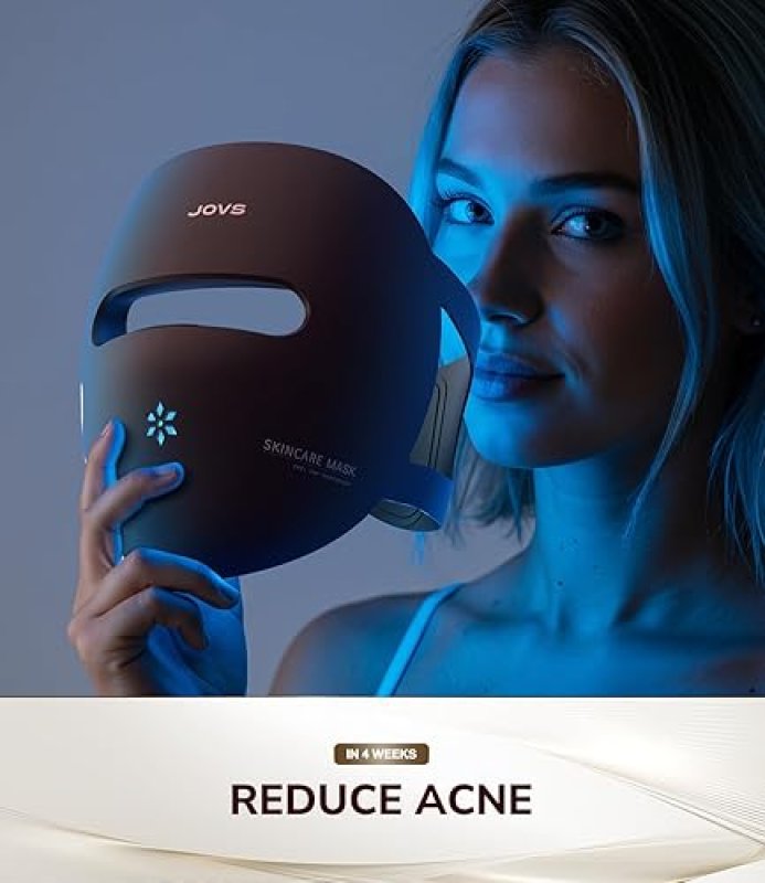 JOVS RED LIGHT THERAPY LED FACE MASK WITH NEAR-INFRARED, RECHARGEABLE ANTI-AGING DEVICE