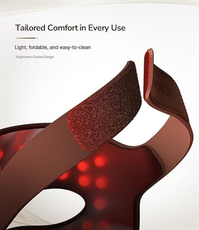 JOVS 4D LASER RED LIGHT THERAPY MASK 850NM, RECHARGEABLE ANTI-AGING LED FACE MASK