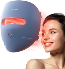 JOVS WIRELESS LED LIGHT THERAPY FACE MASK, 4 MODES PORTABLE SKIN CARE DEVICE, LIGHT BLUE
