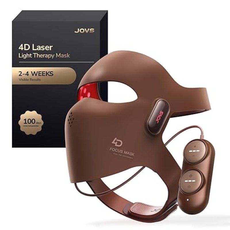 JOVS 4D LASER FACE MASK WITH 850NM RED LIGHT, RECHARGEABLE ANTI-AGING SKIN FIRMING THERAPY