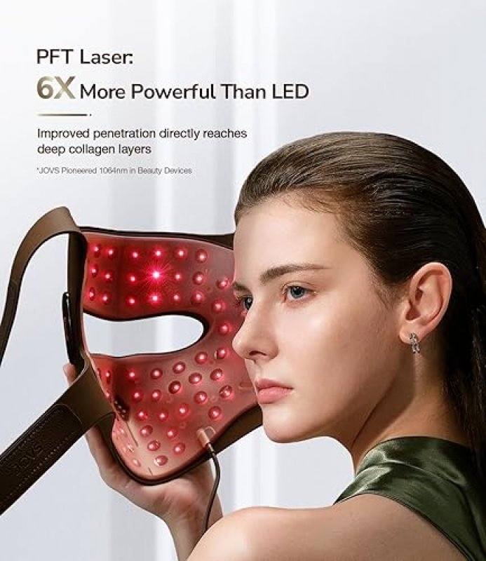 JOVS 4D LASER FACE MASK WITH 850NM RED LIGHT, RECHARGEABLE ANTI-AGING SKIN FIRMING THERAPY