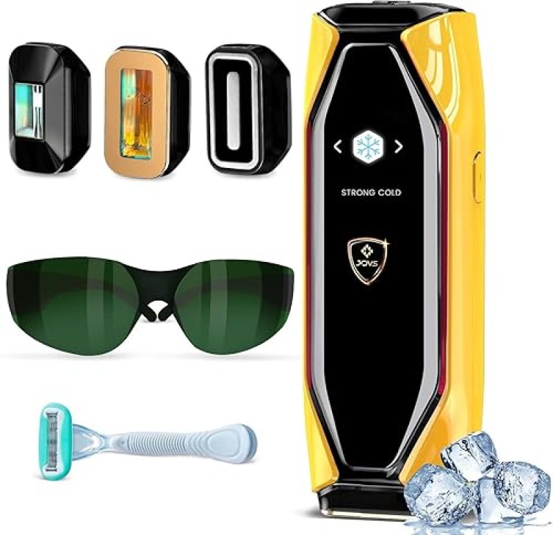 JOVS LASER HAIR REMOVAL DEVICE WITH SAPPHIRE COOLING, 3-IN-1 SKIN REJUVENATION 8 MODES