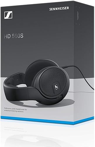 SENNHEISER HD 560S AUDIOPHILE OPEN-BACK HEADPHONES, NEUTRAL SOUND, DETACHABLE CABLE, BLACK