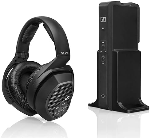 SENNHEISER RS 175 WIRELESS RF HEADPHONES FOR HOME AUDIO BLACK