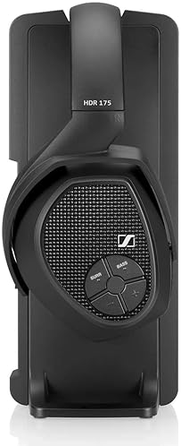 SENNHEISER RS 175 WIRELESS RF HEADPHONES FOR HOME AUDIO BLACK