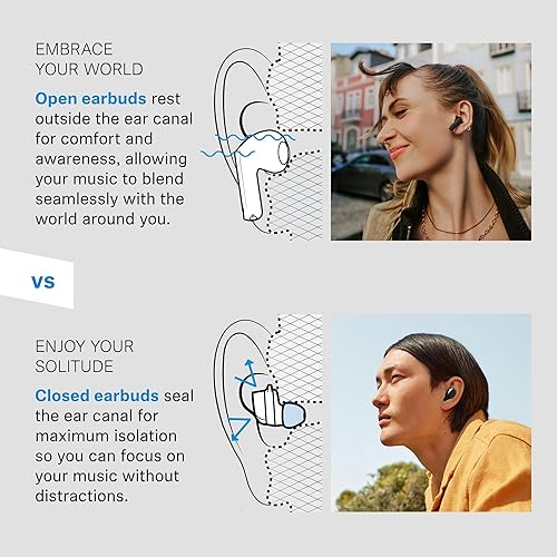 SENNHEISER ACCENTUM OPEN WIRELESS EARBUDS BLUETOOTH 5.3, DYNAMIC SOUND, BLACK