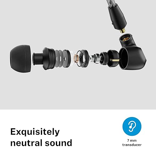 SENNHEISER IE 200 IN-EAR AUDIOPHILE HEADPHONES NEUTRAL SOUND, BASS, DETACHABLE CABLE