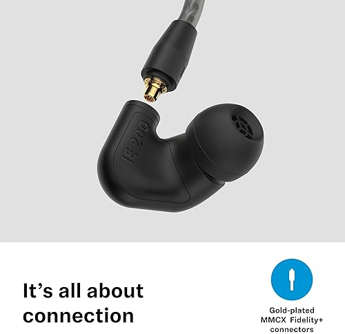 SENNHEISER IE 200 IN-EAR AUDIOPHILE HEADPHONES NEUTRAL SOUND, BASS, DETACHABLE CABLE