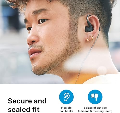 SENNHEISER IE 200 IN-EAR AUDIOPHILE HEADPHONES NEUTRAL SOUND, BASS, DETACHABLE CABLE