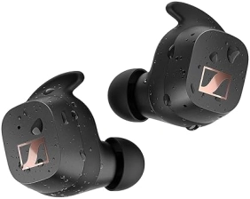 SENNHEISER SPORT TRUE WIRELESS EARBUDS BLUETOOTH IN-EAR HEADPHONES NOISE ISOLATION IP54 BLACK