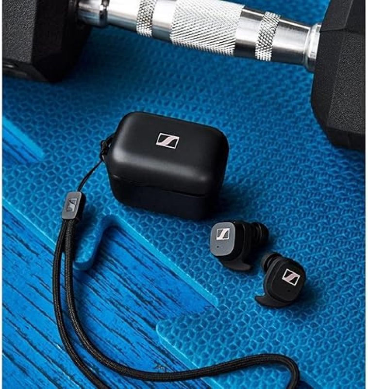SENNHEISER SPORT TRUE WIRELESS EARBUDS BLUETOOTH IN-EAR HEADPHONES NOISE ISOLATION IP54 BLACK