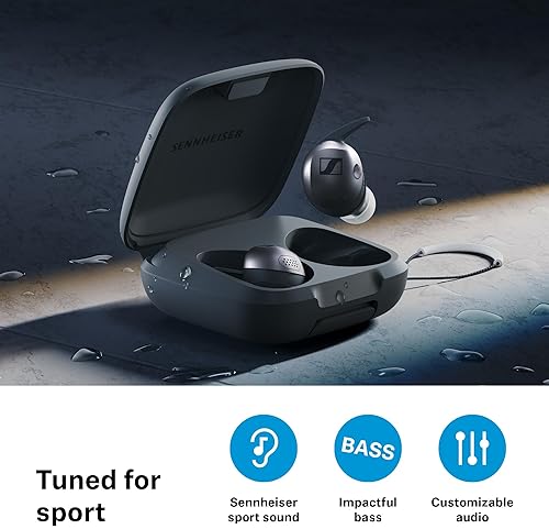 SENNHEISER MOMENTUM SPORT EARBUDS ADAPTIVE ANC, SECURE FIT, 24H BATTERY, FITNESS TRACKER