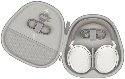 SENNHEISER MOMENTUM 4 WIRELESS BLUETOOTH HEADPHONES, ANC, 60H BATTERY, CLEAR CALLS - WHITE