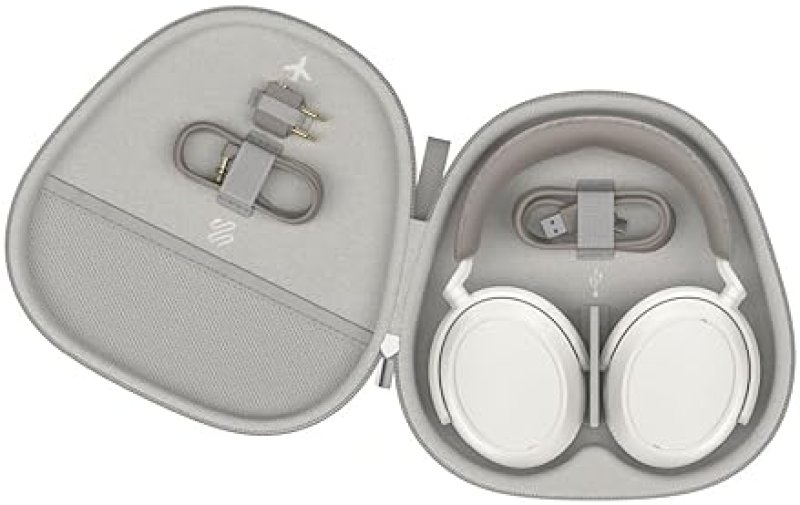 SENNHEISER MOMENTUM 4 WIRELESS BLUETOOTH HEADPHONES, ANC, 60H BATTERY, CLEAR CALLS - WHITE
