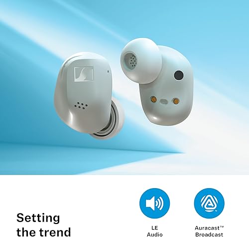 SENNHEISER ACCENTUM TRUE WIRELESS EARBUDS WHITE HYBRID ANC, 28H BATTERY, TOUCH CONTROL