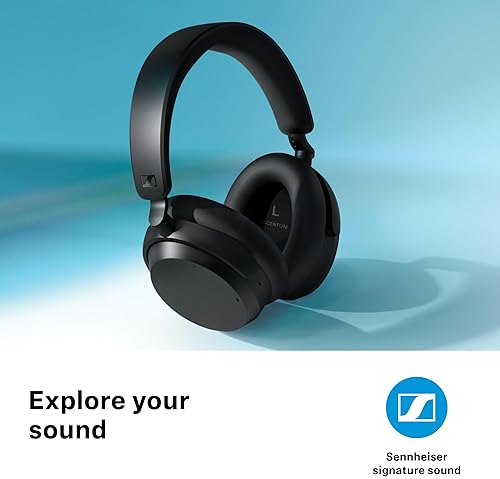 SENNHEISER ACCENTUM WIRELESS BLUETOOTH HEADPHONES, 50H BATTERY, HYBRID ANC, BLACK, COMFORT
