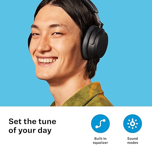SENNHEISER ACCENTUM WIRELESS BLUETOOTH HEADPHONES, 50H BATTERY, HYBRID ANC, BLACK, COMFORT