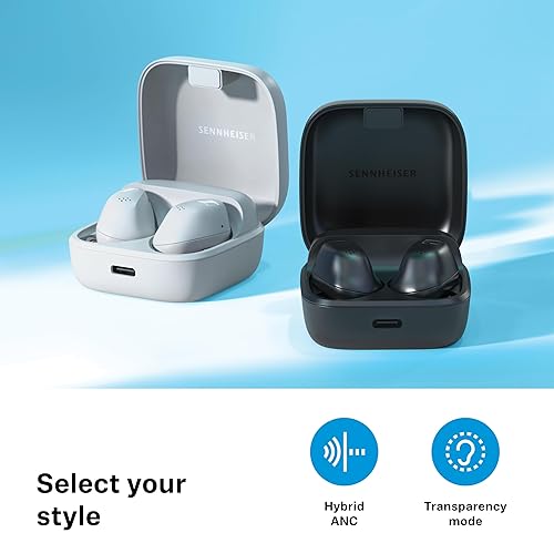 SENNHEISER ACCENTUM TRUE WIRELESS EARBUDS WITH HYBRID ANC, 28H BATTERY, TOUCH CONTROL - BLACK