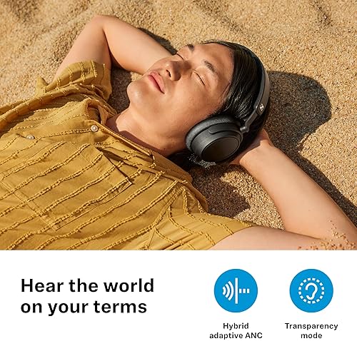 SENNHEISER ACCENTUM PLUS WIRELESS BLUETOOTH HEADPHONES, 50H BATTERY, QUICK-CHARGE, ANC WHITE