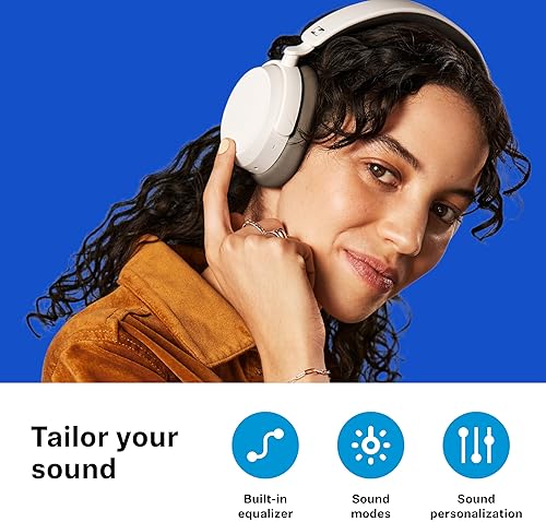 SENNHEISER ACCENTUM PLUS WIRELESS BLUETOOTH HEADPHONES, 50H BATTERY, QUICK-CHARGE, ANC WHITE