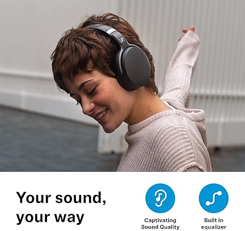 SENNHEISER HD 450BT WIRELESS BLUETOOTH HEADPHONES WITH ANC, 30H BATTERY, USB-C, BLACK