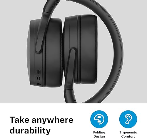 SENNHEISER HD 450BT WIRELESS BLUETOOTH HEADPHONES WITH ANC, 30H BATTERY, USB-C, BLACK
