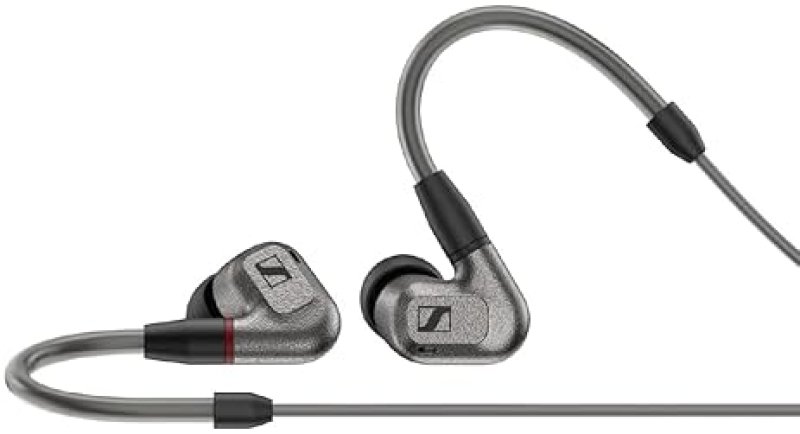 SENNHEISER IE 600 IN-EAR AUDIOPHILE HEADPHONES WITH BALANCED CABLE NEUTRAL SOUND, GRAY BLACK