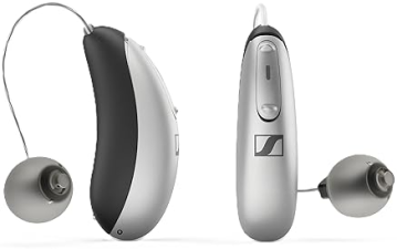 SENNHEISER BLUETOOTH OTC HEARING AIDS SELF-FITTING, PROGRAMMABLE, FDA CLEARED, LIGHT GREY