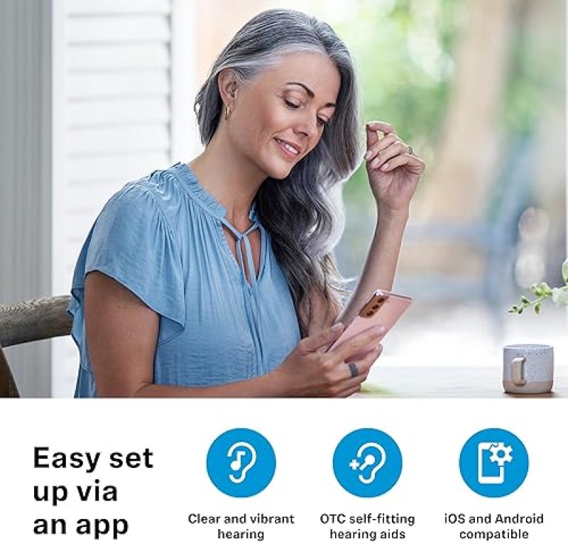 SENNHEISER BLUETOOTH OTC HEARING AIDS SELF-FITTING, PROGRAMMABLE, FDA CLEARED, LIGHT GREY