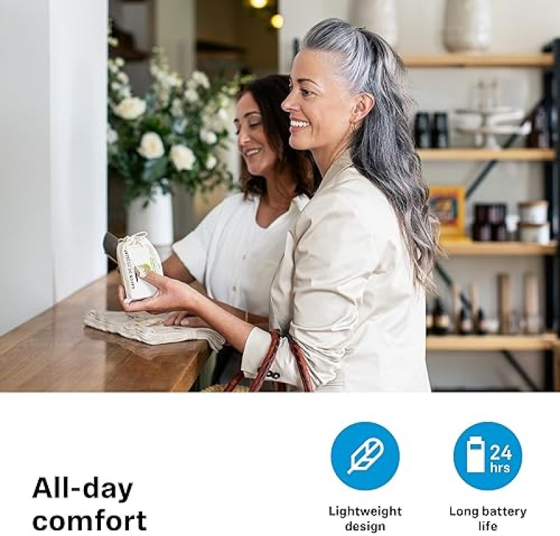 SENNHEISER BLUETOOTH OTC HEARING AIDS SELF-FITTING, PROGRAMMABLE, FDA CLEARED, LIGHT GREY