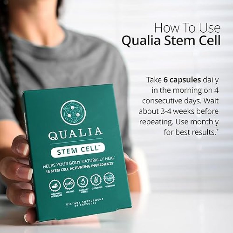 QUALIA STEM CELL SUPPLEMENT WITH ROYAL JELLY, ASTRAGALUS SEA BUCKTHORN 16 INGREDIENTS, NATURAL HEALI