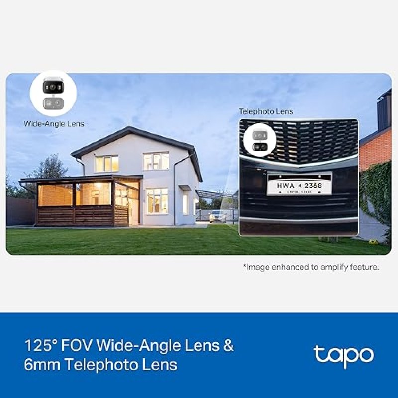 TAPO HYBRIDCAM DUO 2K 3MP DUAL LENS PAN TILT SECURITY CAMERA 125 WIDE 6MM ZOOM, ALEXA GOOGLE COMPATI