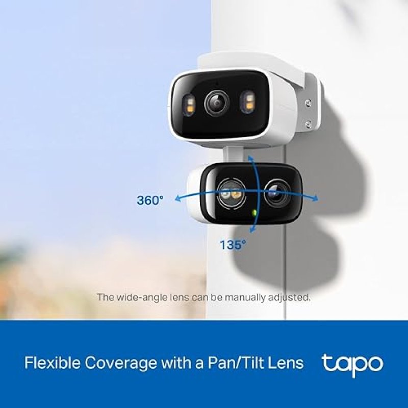 TAPO HYBRIDCAM DUO 2K 3MP DUAL LENS PAN TILT SECURITY CAMERA 125 WIDE 6MM ZOOM, ALEXA GOOGLE COMPATI