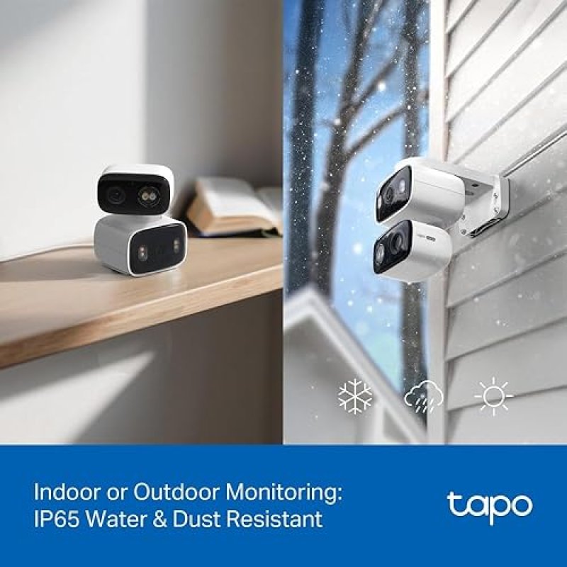 TAPO HYBRIDCAM DUO 2K 3MP DUAL LENS PAN TILT SECURITY CAMERA 125 WIDE 6MM ZOOM, ALEXA GOOGLE COMPATI