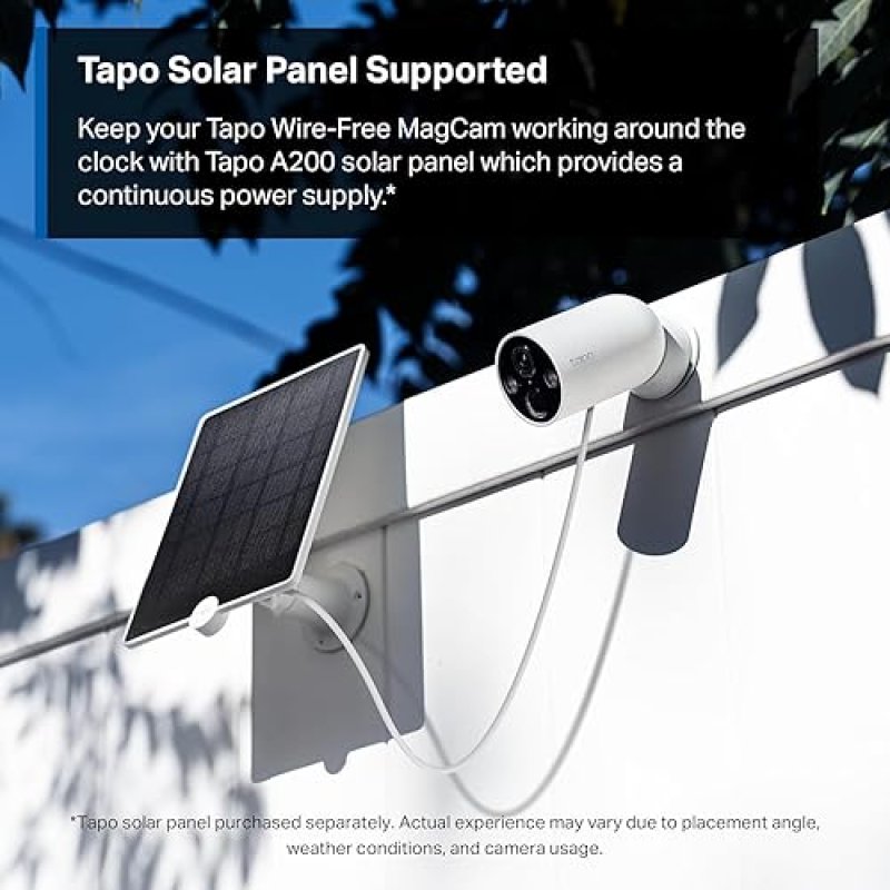 TAPO MAGCAM 2K WIRELESS OUTDOOR SECURITY CAMERA BATTERY, MAGNETIC MOUNT, 150 FOV, AI DETECTION