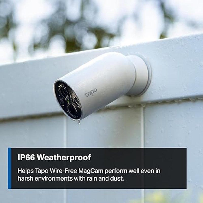TAPO MAGCAM 2K WIRELESS OUTDOOR SECURITY CAMERA BATTERY, MAGNETIC MOUNT, 150 FOV, AI DETECTION