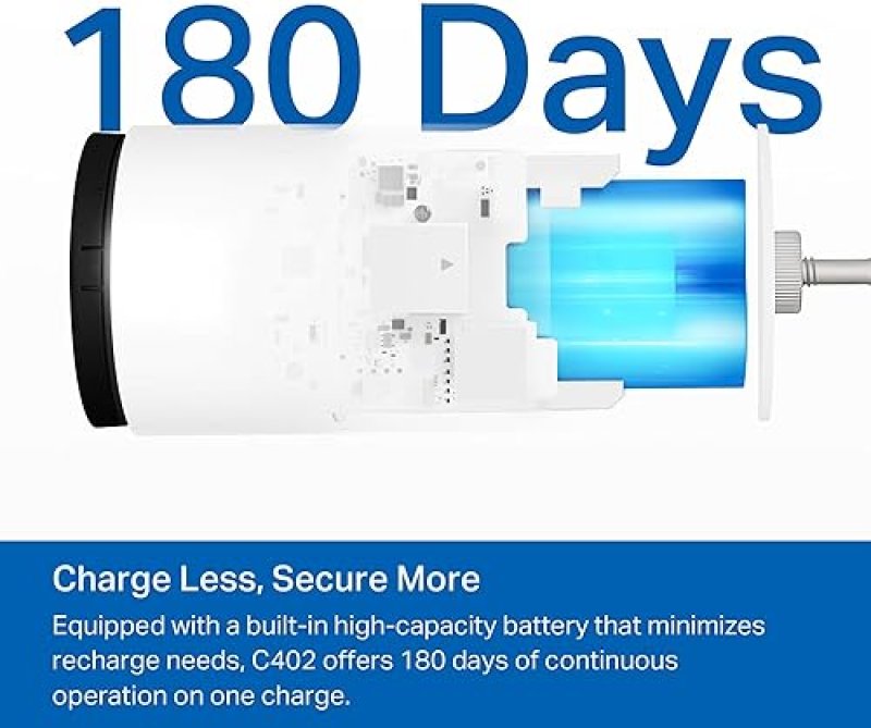 TAPO C402 WIRELESS OUTDOOR SECURITY CAMERA 1080P, 180-DAY BATTERY, ALEXA COMPATIBLE