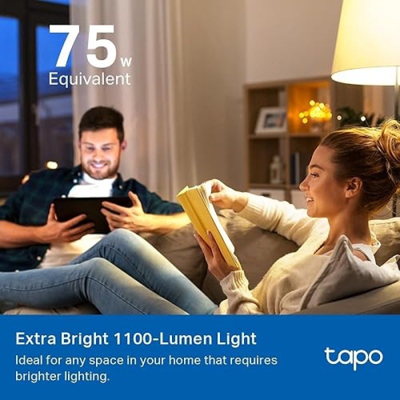 TAPO L535E SMART LED BULB, 1100 LUMENS, 16M COLORS, DIMMABLE, VOICE CONTROL, MATTER