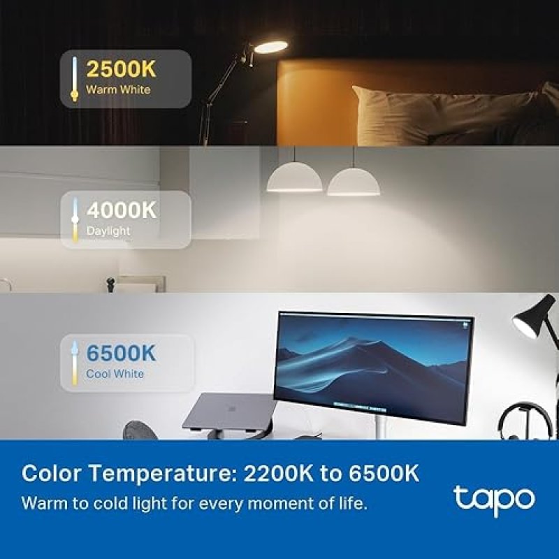 TAPO L535E SMART LED BULB, 1100 LUMENS, 16M COLORS, DIMMABLE, VOICE CONTROL, MATTER