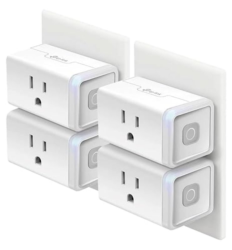 KASA HS103P4 SMART WI-FI PLUG 4-PACK, WORKS WITH ALEXA, GOOGLE HOME, NO HUB NEEDED, 15A