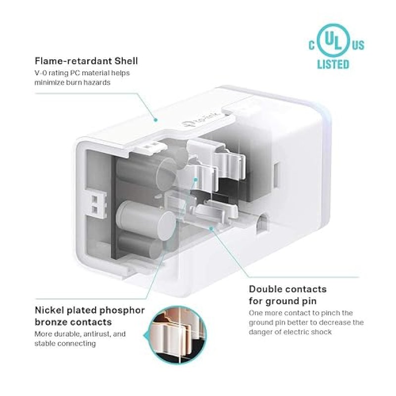 KASA HS103P4 SMART WI-FI PLUG 4-PACK, WORKS WITH ALEXA, GOOGLE HOME, NO HUB NEEDED, 15A