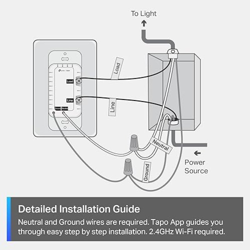 TAPO S505D MATTER SMART DIMMER SWITCH VOICE CONTROL, TIMER, EASY INSTALL, UL CERTIFIED