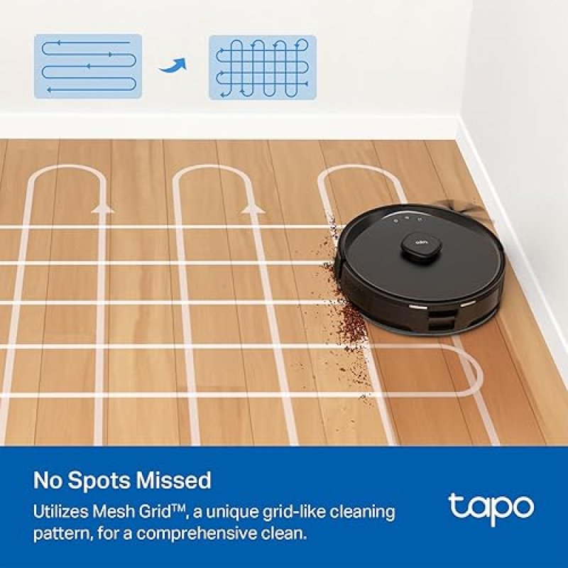 TAPO LIDAR SMART NAVIGATION ROBOT VACUUM AND MOP WITH SELF-EMPTYING DOCK, 5300PA MAX, 97 DUST PICKUP